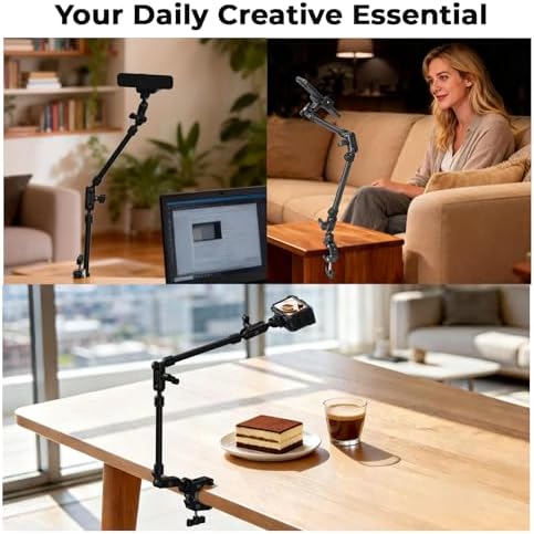 SMALLRIG 26" Magic Arm with Super Clamp, Overhead Phone Mount w/Cable Clip