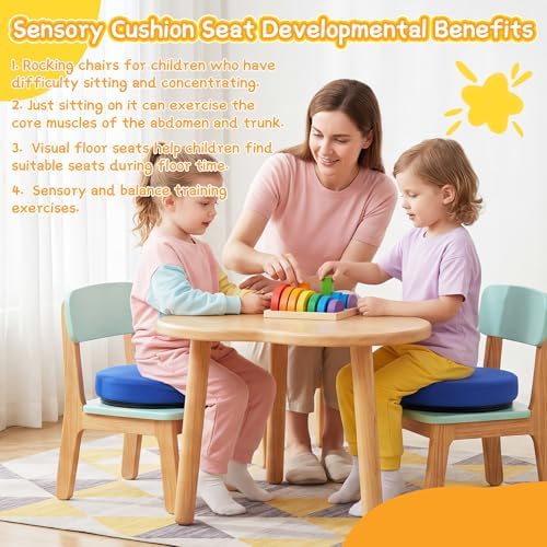 BALAPET Wobble Cushion for Kids, Thickened Foam Support Sensory Cushion, 360° Twist Active Seat Cushion Promotes Active Learning and Improves Focus and Productivity