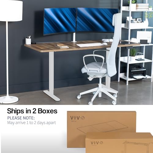VIVO Reclaimed Wood 71 x 30 in Standing Desk, DESK-KIT-E2W7P