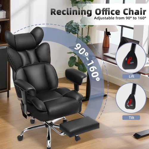 Fizzin Big and Tall Office Chair 500lbs with Massage and Heating Function