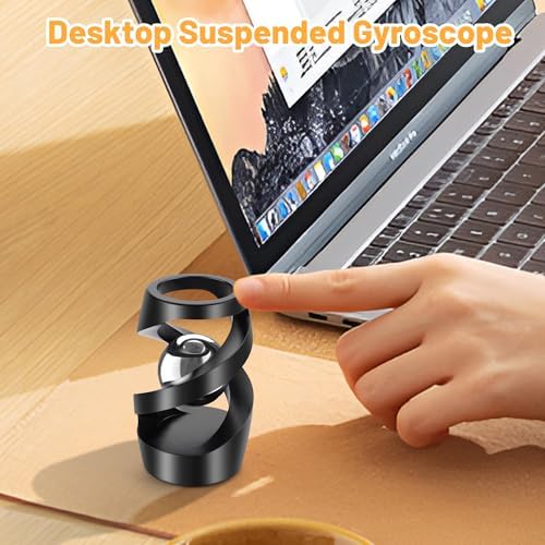 Upgraded Kinetic Spinning Desk Toy, Stress Relief Gadget, Black