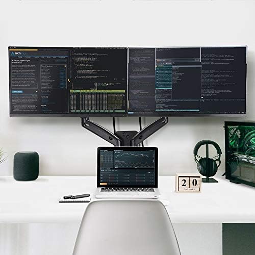 AVLT Dual 17"-32" Monitor Wall Mount fits Two Flat/Curved Computer Screen
