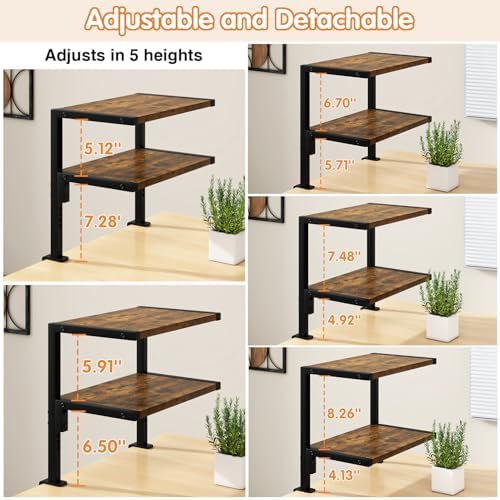 IBUYKE Clamp on Desk Organizer Shelf,Desk Extender Shelves UTMZ007H