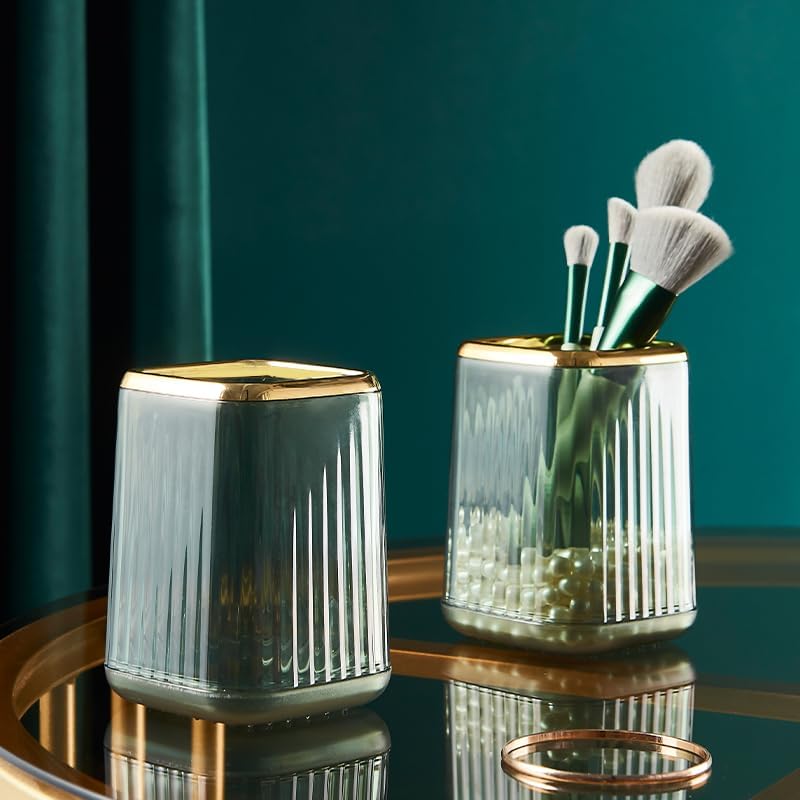 Green Plastic Pen Holder for Desk, Pencil Organizer Cup for Desk & Office