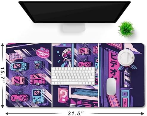 Japanese Comic Desk Mat Large Office Desk Pad, Gaming Mouse Pad