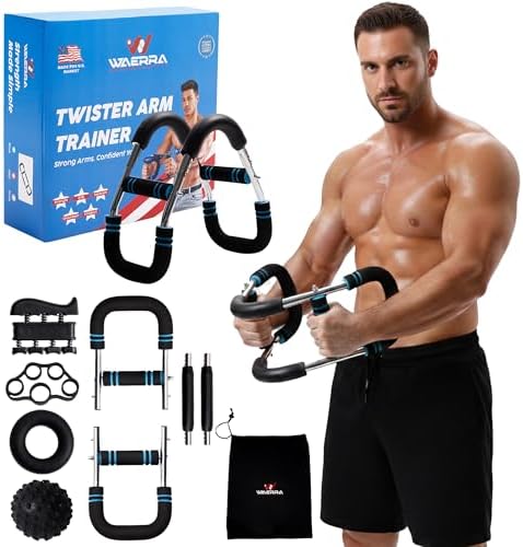 Twister Arm Trainer - Chest Workout Equipment for Home Gym, Forearm Trainer & Muscle Exerciser for Men and Women, Portable Home Workout Strength Training, Upper Body Exercise Bar