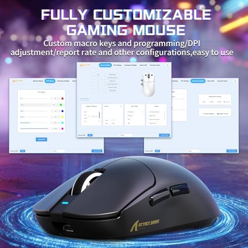 ATTACK SHARK X8 SE Tri-Mode Wireless Gaming Mouse Ergonomic 59g Lightweight