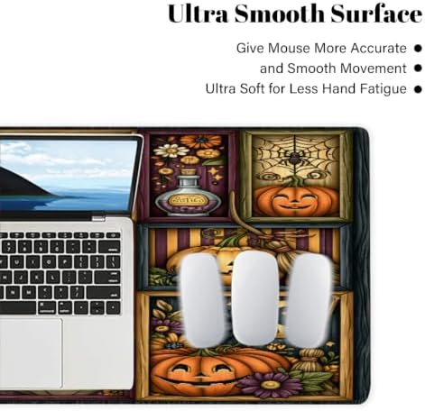 Halloween Large Mouse Pad Non-Slip Rubber Long Gaming Desk Mat