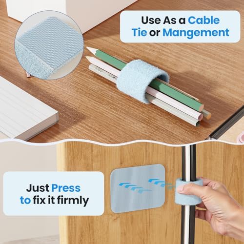 Cable Management Under Desk, Enhanced up to 15 Cord Organizer20 Pair