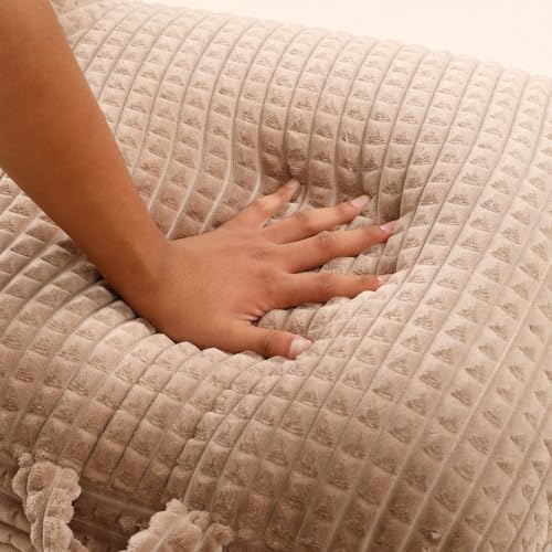 Reading Pillow with Arms for Bed Sitting,Khaki Flannel