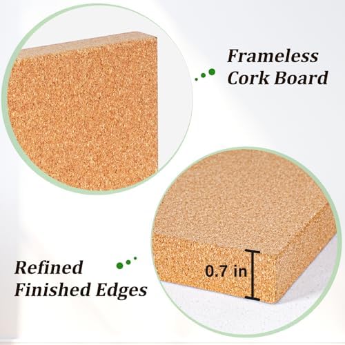 DOLLAR BOSS Magnetic Cork Board, 16" x 12" 2 Pcs Small Bulletin Boards