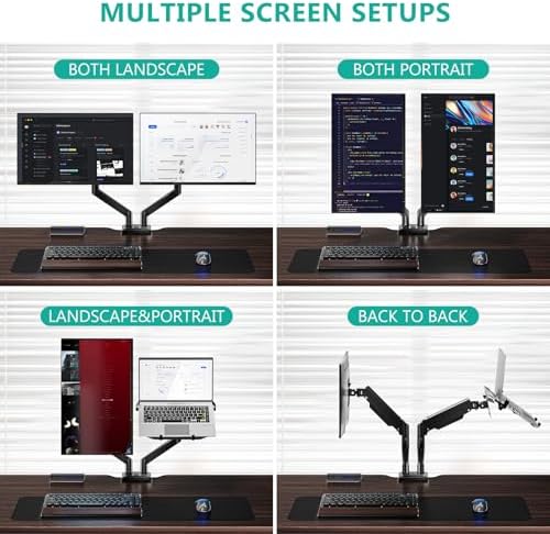 WALI Laptop and Monitor Stand for 17” Notebook and 32” Monitors