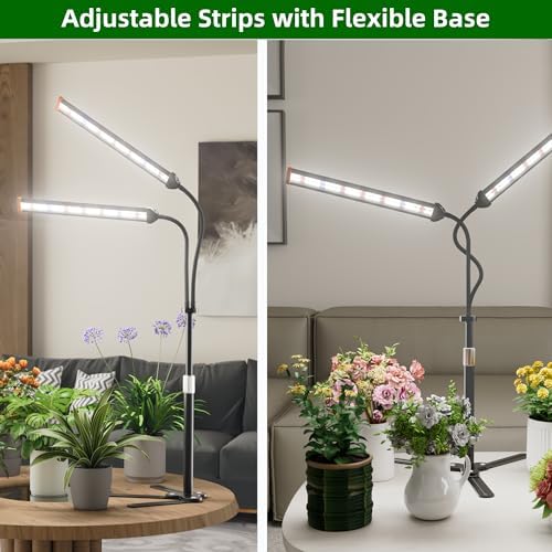 GooingTop Grow Light for Indoor Plants,Height 10-32'' with Dimming & Timer