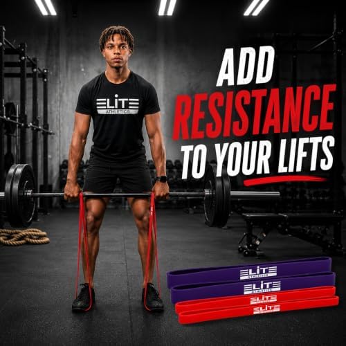 Heavy Thick Resistance Bands Set of 4, 5X Thicker, Short Monster Band, Deadlift Band, Loop Resistance Booty Bands, Glute Activation, Strength Training, Squats & Warm-Up