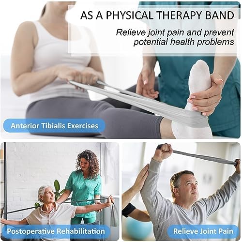 Resistance Bands Set for Physical Therapy, Rehab, Yoga and Pilates