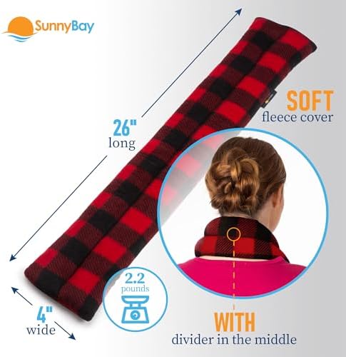 SunnyBay Heating Pad, Neck and Shoulder Wrap, 26x4 inch, Buffalo