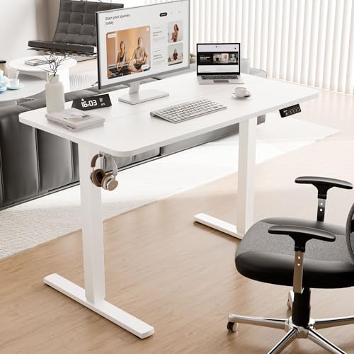 43"x24" Standing Desk,Height Adjustable Sit-Stand Desk Home Office, White