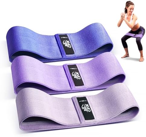 CFX Resistance Bands Set, Exercise Bands with Non-Slip Design for Hips & Glutes, 3 Levels Workout Bands for Women and Men, Booty Bands for Home Fitness, Yoga, Pilates