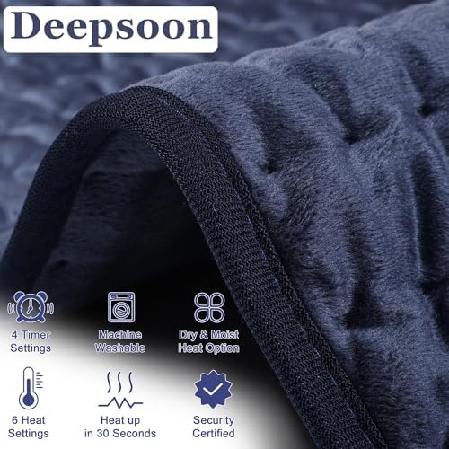 Heating Pad,Electric Heating Pads,Heating Pad for Back,DarkBlue,33x17 Inch