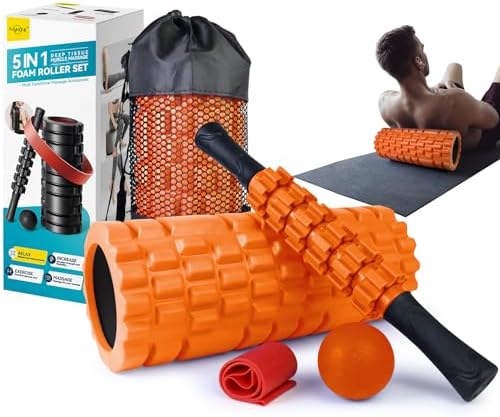 Krightlink 5 in 1 Foam Roller Set Trigger Point Exercise Foam Roller