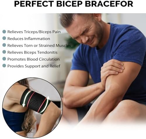 Bicep Tendonitis Brace for Pain Relief, Bicep Compression Sleeve