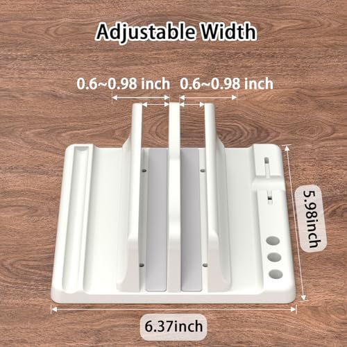 Vertical Laptop Stand, Adjustable 4 in 1 ABS Plastic Laptop