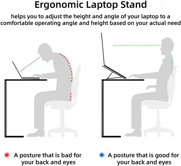 Aluminum Foldable Laptop Stand for Desk, Tablets and 10-17" Laptops
