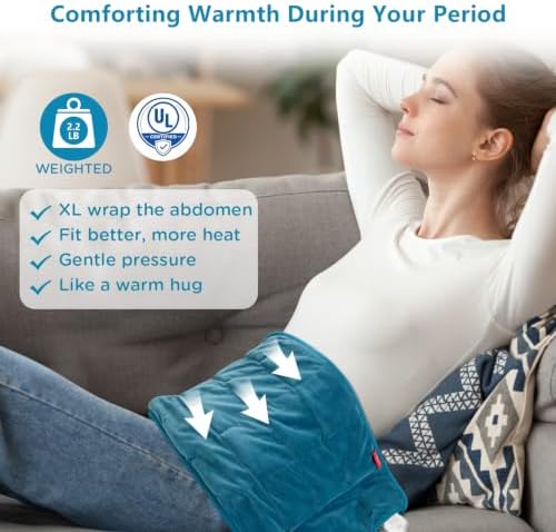 Comfytemp Weighted Heating Pad for Back & Period, FSA Eligible HSA, 12 x 24