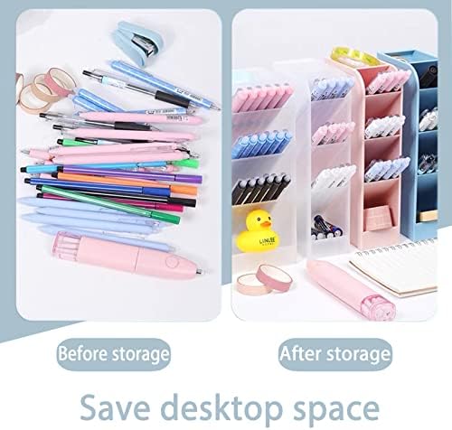 Office School Pencil Holder Makeup Brush Holder Durable Sturdy School Desk Supplies (White)
