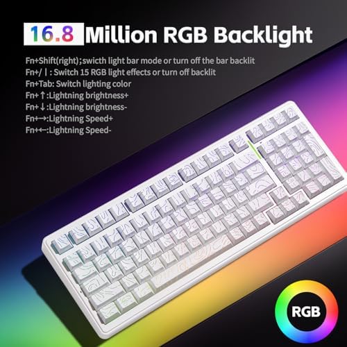 Aula F99 Creamy Keyboard Wireless Mechanical Custom Gaming Keyboards