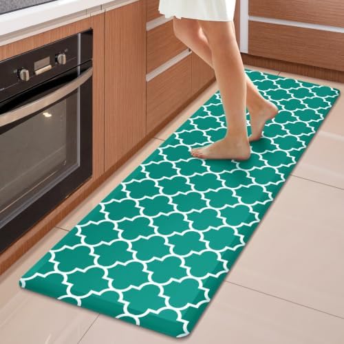 WISELIFE Kitchen Mats and Rugs Cushioned Anti-Fatigue, 17.3"x 60", Green