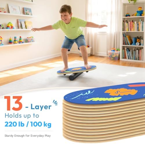 Sportneer Kids Balance Board, 4-Mode Adjustable Balance Trainer