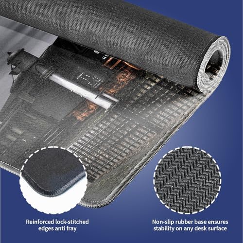 Old Train At Railway Station Mouse Pad, Vintage Steam Locomotive Desk Mat