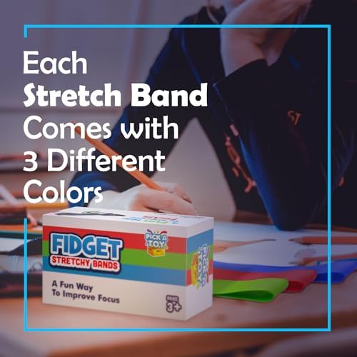 Chair Bands For Kids With Fidgety Feet 3 Pack | Fidget Chair & Desk Band | Stretchy Bands for Your Feet | For Kids with ADHD, ADD, SPD, Autism