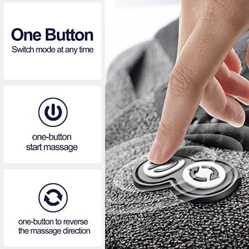 VIKTOR JURGEN Shiatsu Back Massager with Heat for Pain Relief, Dark Gray