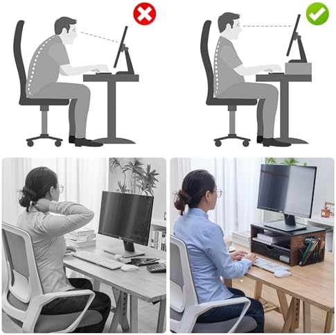 Printer Stand,Desktop Printer Stand with 2-Tier Storage Shelves