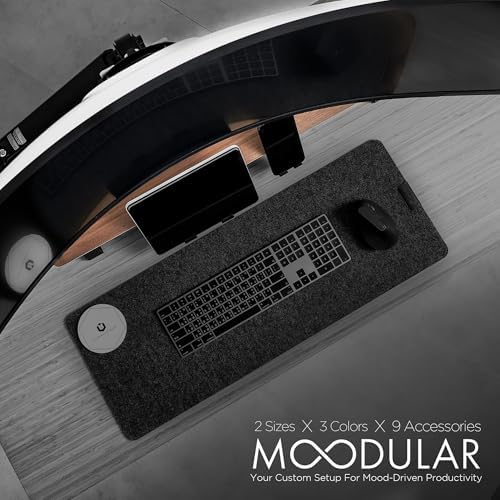 ULTRARM Moodular Wooden Monitor Stand Desk Organizer, Standard 33.4" Walnut