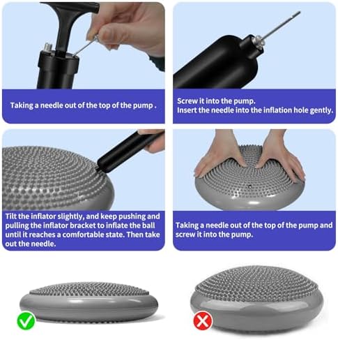 biguphate Wobble Cushion Set with Hedgehog Balance Pods & Pump