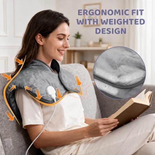 Heating Pad for Back Weighted Heating Pads for Period Cramps Pain Relief