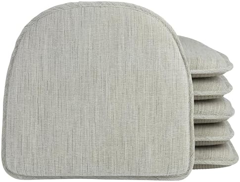 Klear Vu Raindrop The Gripper Non Slip Chair Cushions, Soft & Comfortable Seat Pad, Sitting Pillow for Kitchen, Dining or Office, 6 Count (Pack of 1), Taupe