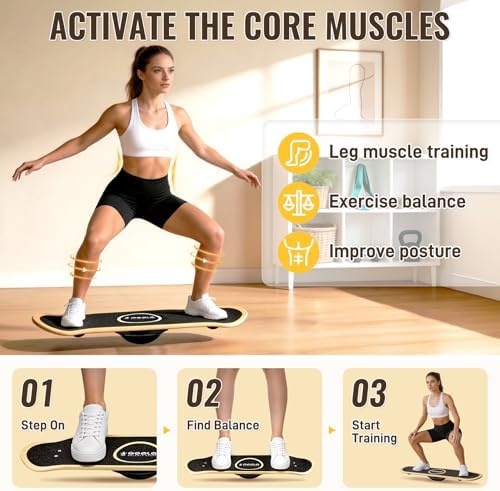Balance Board for Adults and Kids, Standing Desk Balance Board for Training