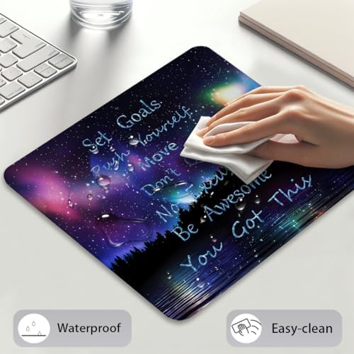 Inspirational Quotes & Aurora Borealis Mouse Pad, You Got This Desk Mat