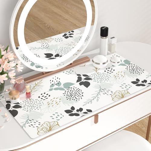 QIYI PU Leather Large Mouse Pad, Waterproof Desk Mat, 31.5" x 15.7", Sketch