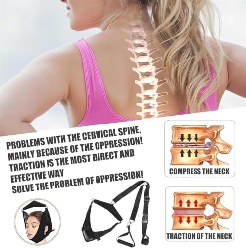 Neck Stretcher Cervical Traction Device for Decompression Home Physical Therapy, Portable Neck Stretcher Hammock