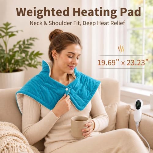 Heating Pad Heated Neck Wrap Electric Weighted Shoulder Heating Pad