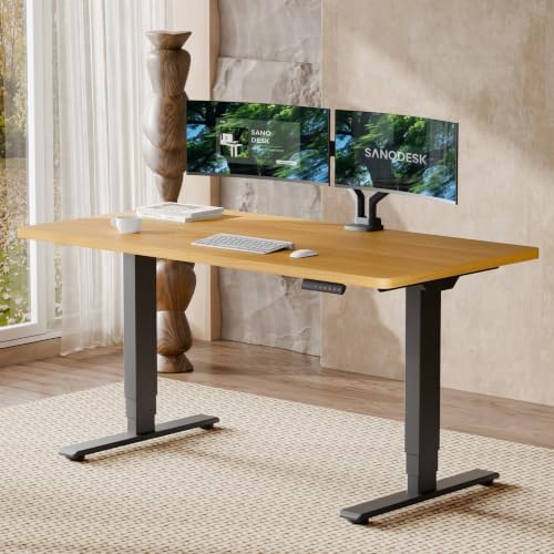 SANODESK Dual Motor Standing Desk 220lbs Height Adjustable Desk