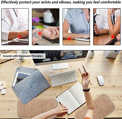 2 Sets Upgrade Computer Wrist Elbow Pad, DILIBRA Portable Memory Foam