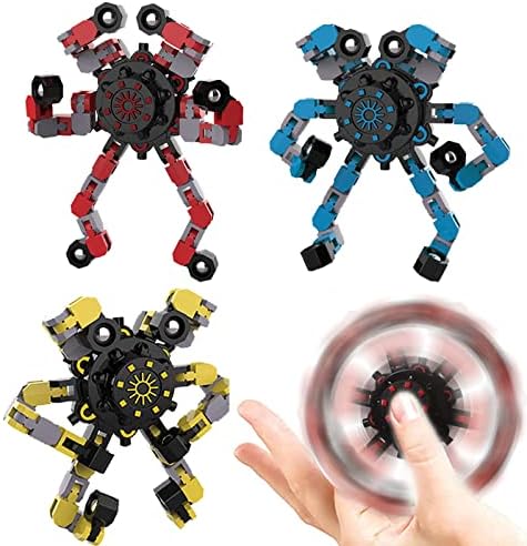 Transformable Fidget Spinners,YIZER 3PCS Funny Sensory Fidget Toys for Kids