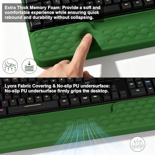 Ergonomic Keyboard Stand with Soft Memory Foam Wrist Rest for Office