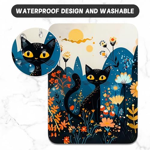 Small Mouse Pad, Mini Mouse Pad 6 x 8 Inch, Thick Rubber Waterproof Mouse Mat, Cute Mousepad for Women Men Wireless Mouse Laptops Home Office, Cute Cat